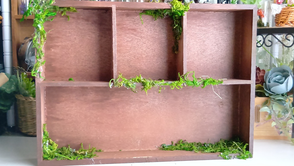 ドールサイズ★木箱で作った魔法棚と小瓶のセット✨ドールのお部屋に素敵な棚はいかがですか♪