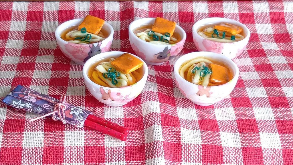1/3ドールサイズ★おうどんセット／美味しい一杯はいかがですか✨