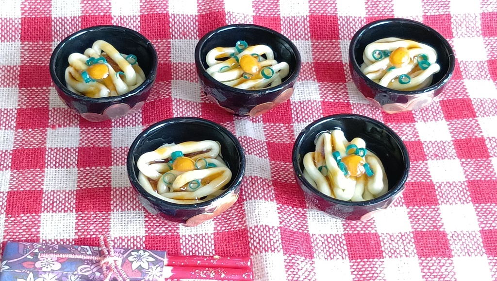 1/3ドールサイズ★釜玉うどんセット/美味しい一杯はいかがですか✨