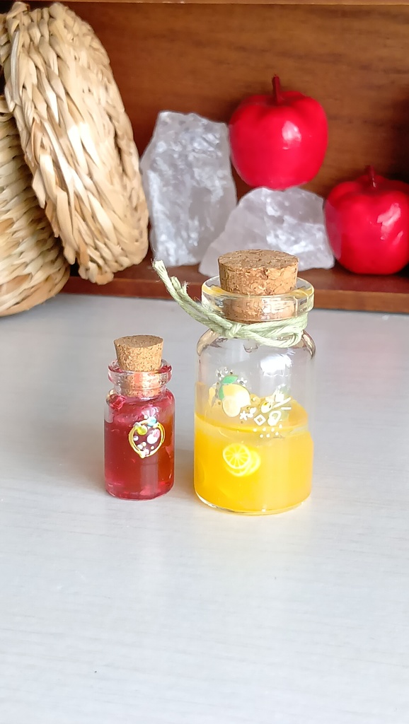 妖精の森で採れたレモンといちごのジャム★1/3ドールサイズ／可愛らしいジャム瓶をあなたのドールに…✨