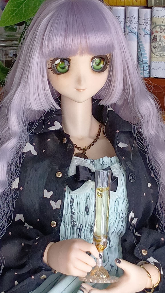 シャンパングラス★1/3ドールサイズ/お洒落な夜を、あなたのドールと共に過ごしませんか🍸✨