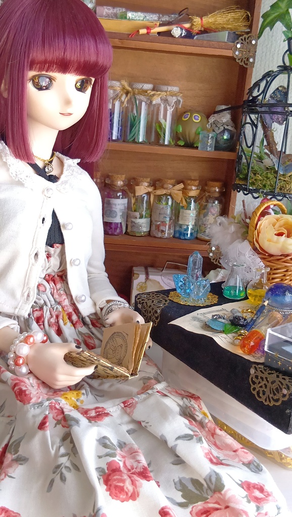 1/3ドールサイズ(SD、DDなど)魔法学校の研修生セット①/魔導書や試験管など魔法道具のセットです📜🔯✨