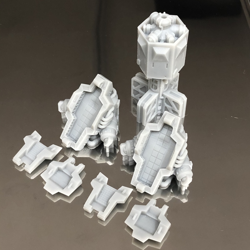 1インチスケール 休眠ポッド(2個セット + 接続ターミナル付)