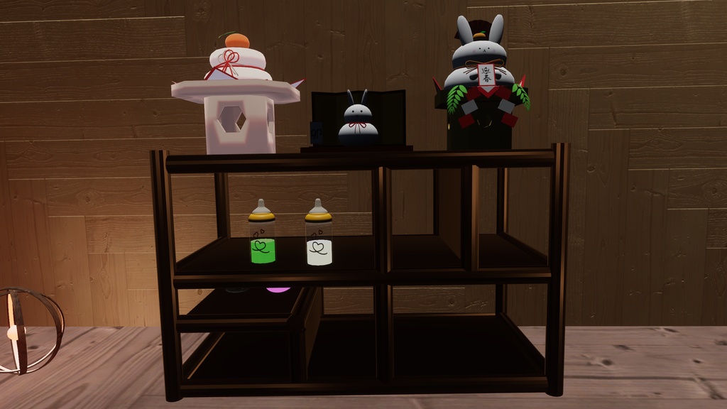 【VRChat想定】横長の棚 【家具】