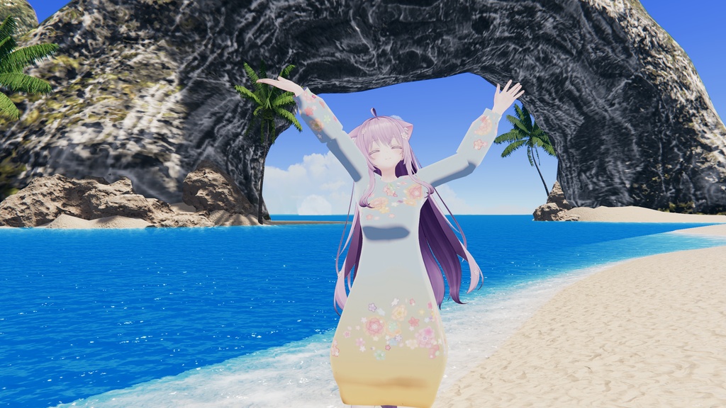 【VRChat想定】撫子ドレス【24アバター対応】