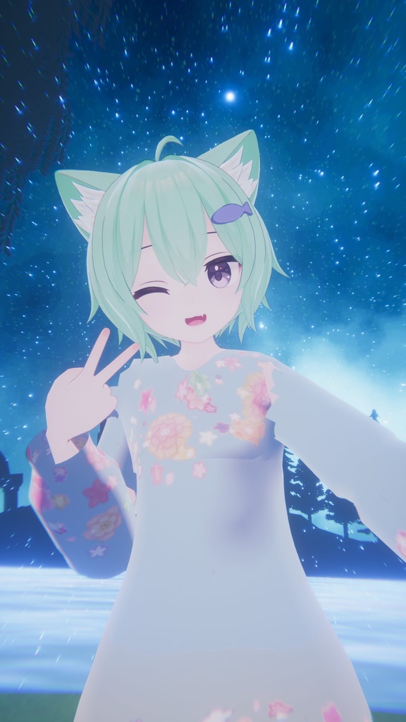【VRChat想定】撫子ドレス【24アバター対応】