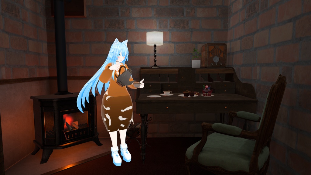 【VRChat想定】撫子ドレス【24アバター対応】
