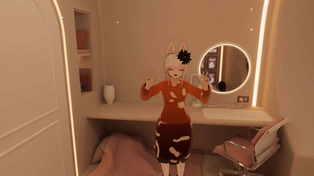 【VRChat想定】撫子ドレス【24アバター対応】