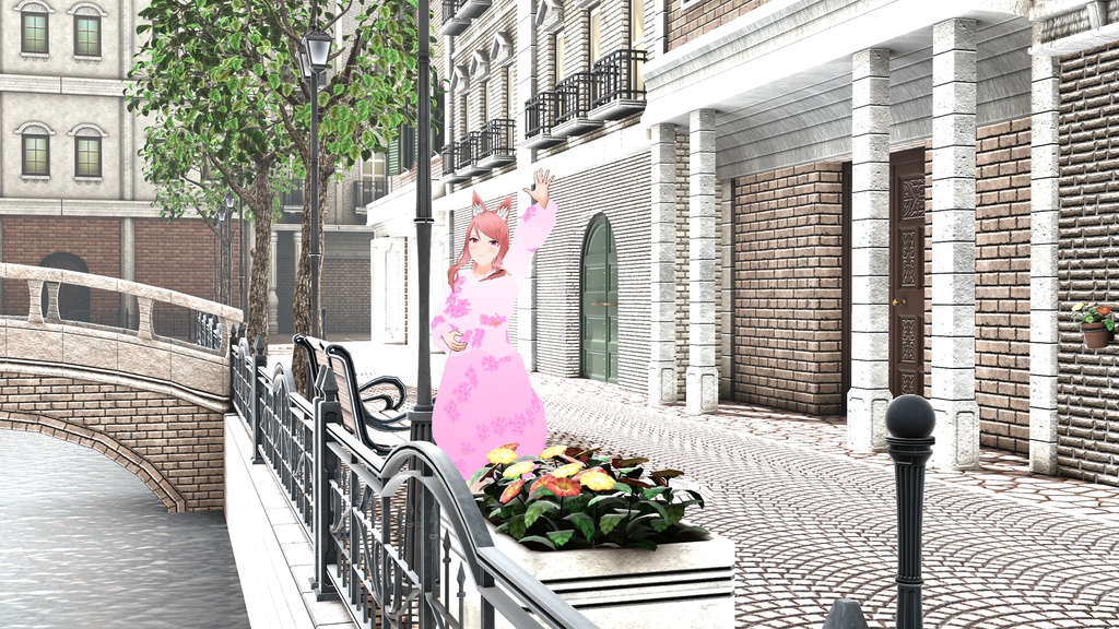 【VRChat想定】撫子ドレス【24アバター対応】