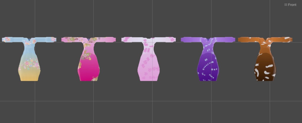 【VRChat想定】撫子ドレス【24アバター対応】