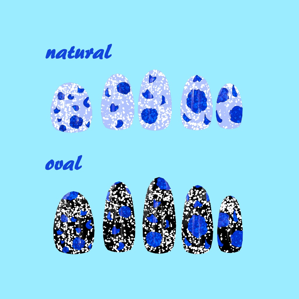 【MDollnail対応】Blue rose nail
