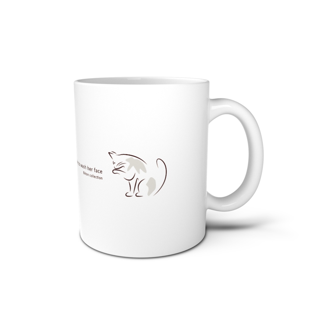 nacorina-series|上手に手を使って顔を洗う猫のネコリーナ