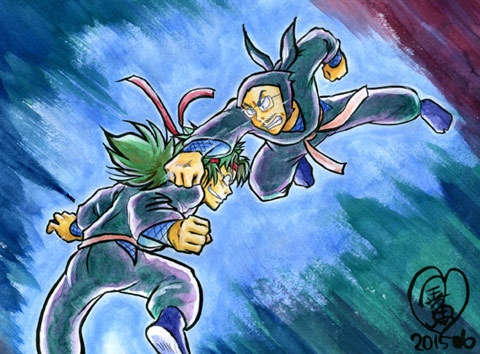 イラスト原画 勝負 大木と野村 大嘘屋 Booth