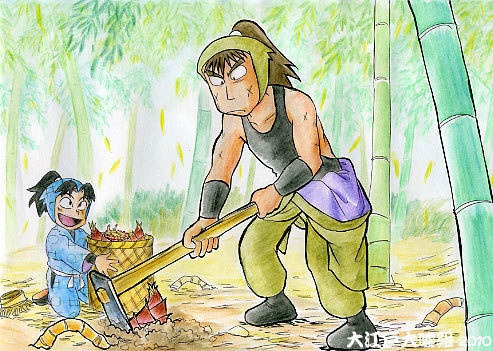 イラスト原画 タケノコ 長次 きり丸 大嘘屋 Booth