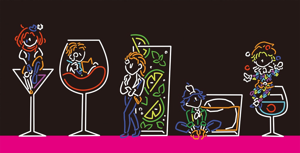 OJLNM ネオン風デザインステッカー