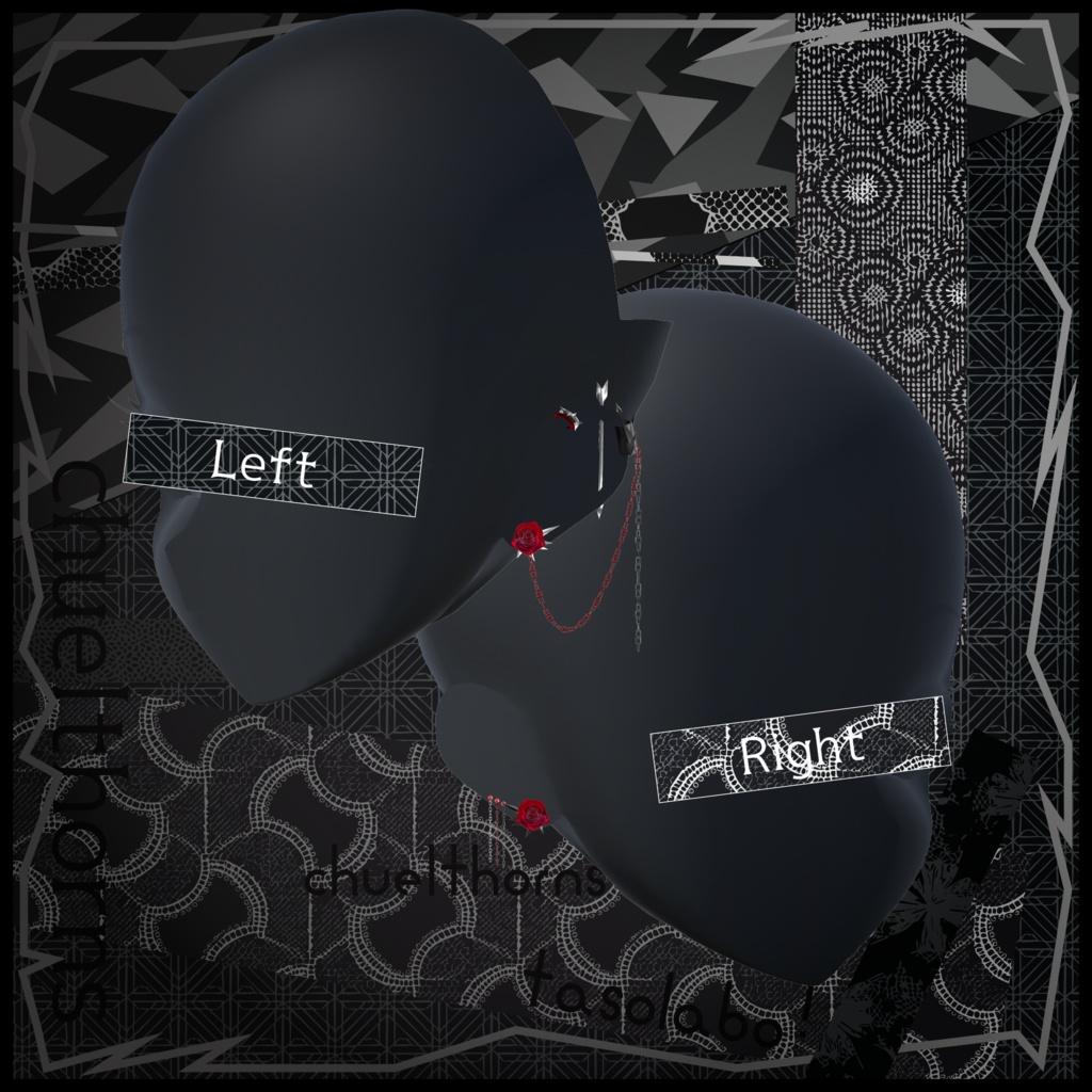 【CRUELTHORNS】薔薇のピアス Manuka対応