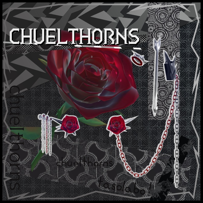 【CRUELTHORNS】薔薇のピアス　Manuka対応