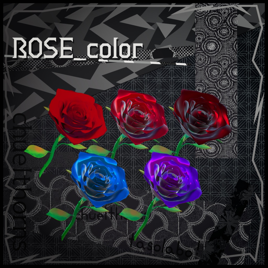 【CRUELTHORNS】薔薇のピアス Manuka対応