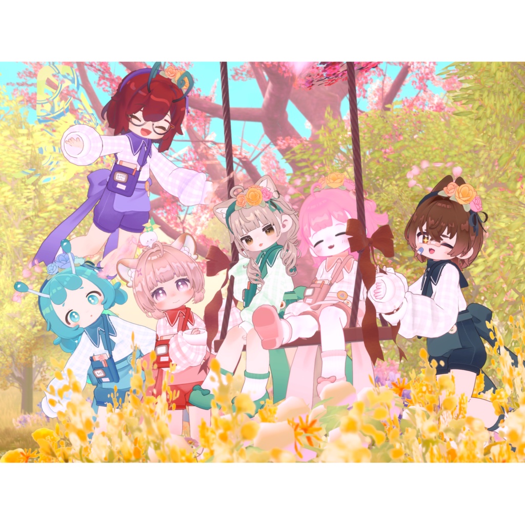 【発売記念セール中🎉】ふらわぁ~うぇいたぁ~🌸 #ななうさぎ 【まめふれんず対応】