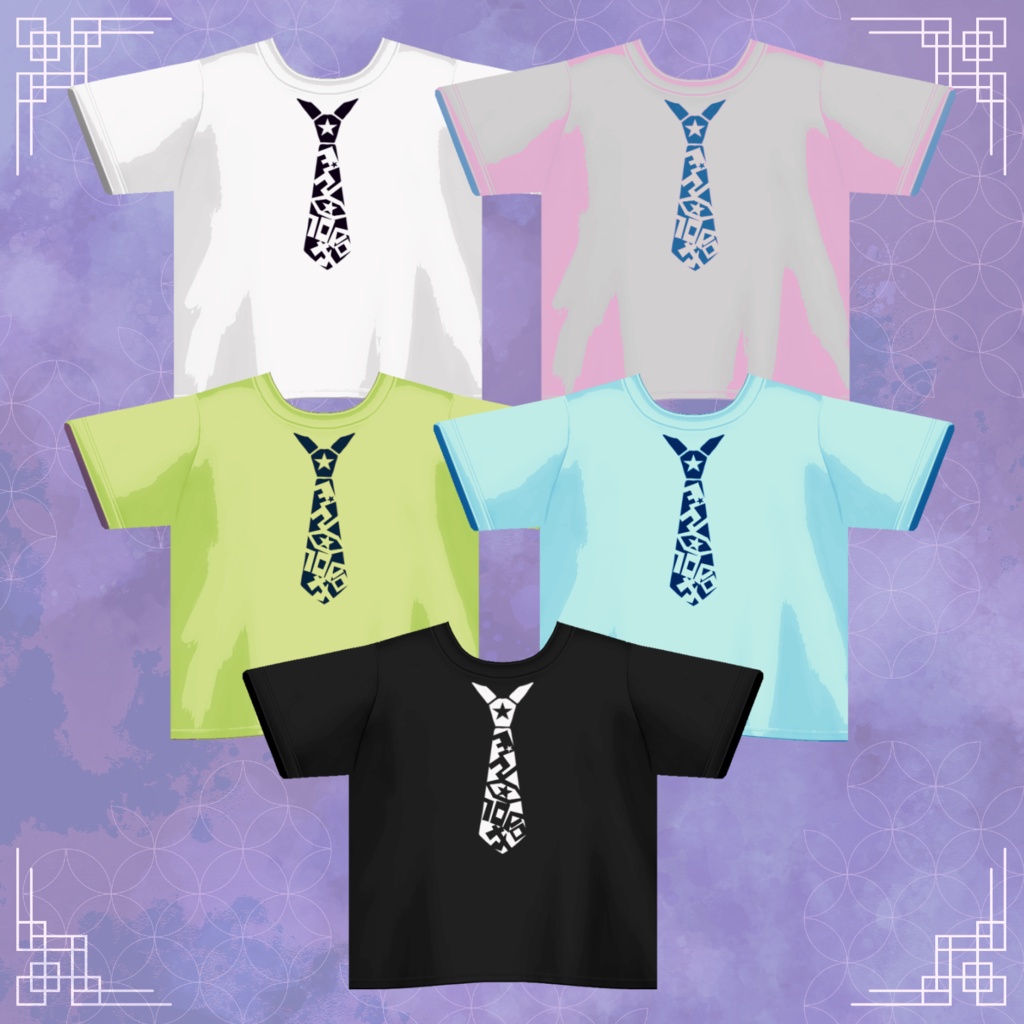 【ネクタイTシャツ】VRoid専用テクスチャ