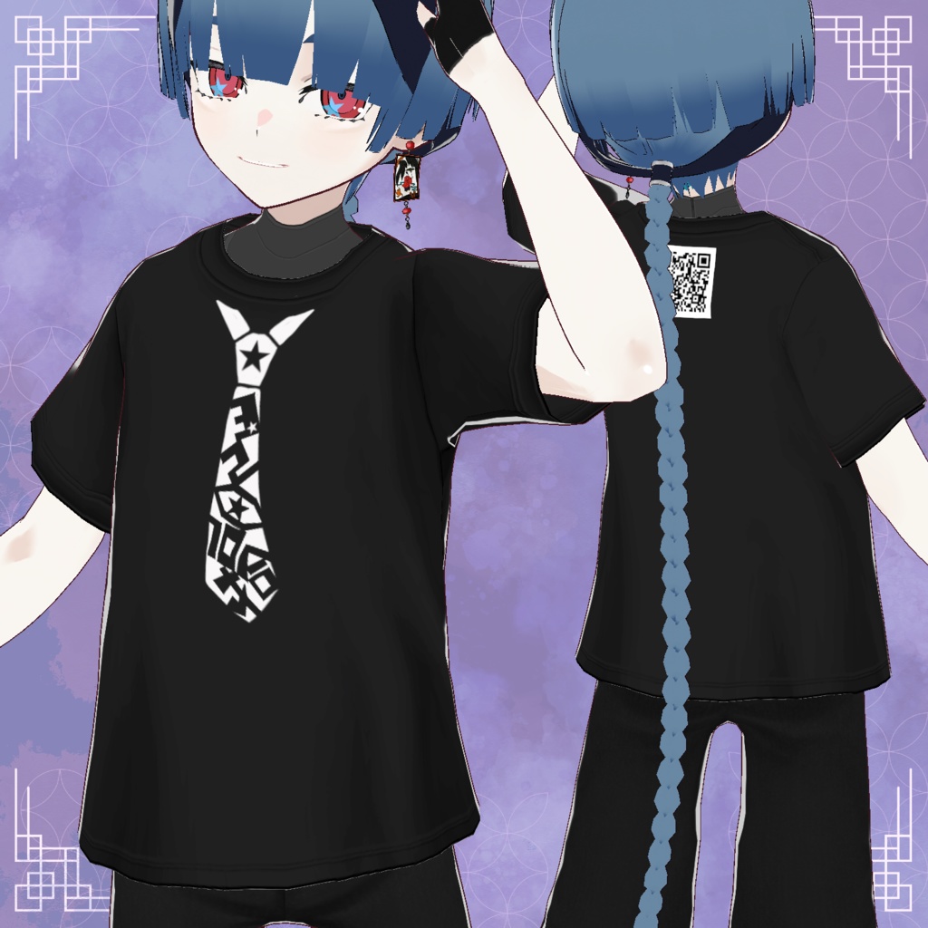 【ネクタイTシャツ】VRoid専用テクスチャ