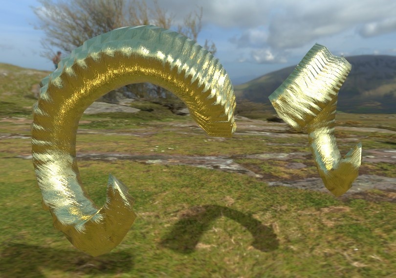 ムフロンの角(リアル Ver +13種テクスチャ付き)