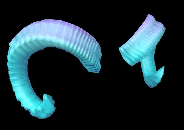 ムフロンの角(リアル Ver +13種テクスチャ付き)