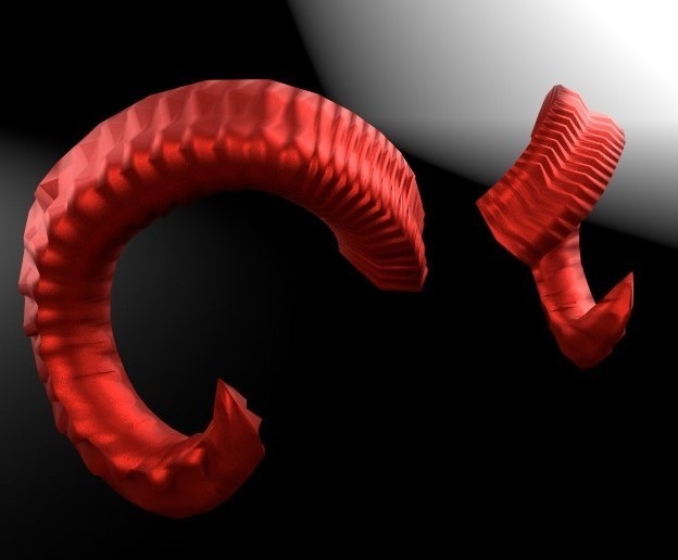 ムフロンの角(リアル Ver +13種テクスチャ付き)