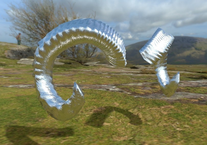 ムフロンの角(リアル Ver +13種テクスチャ付き)