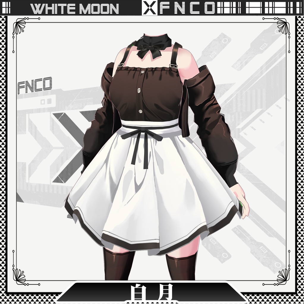 Vroid - 白月/ワンピース/White Moon