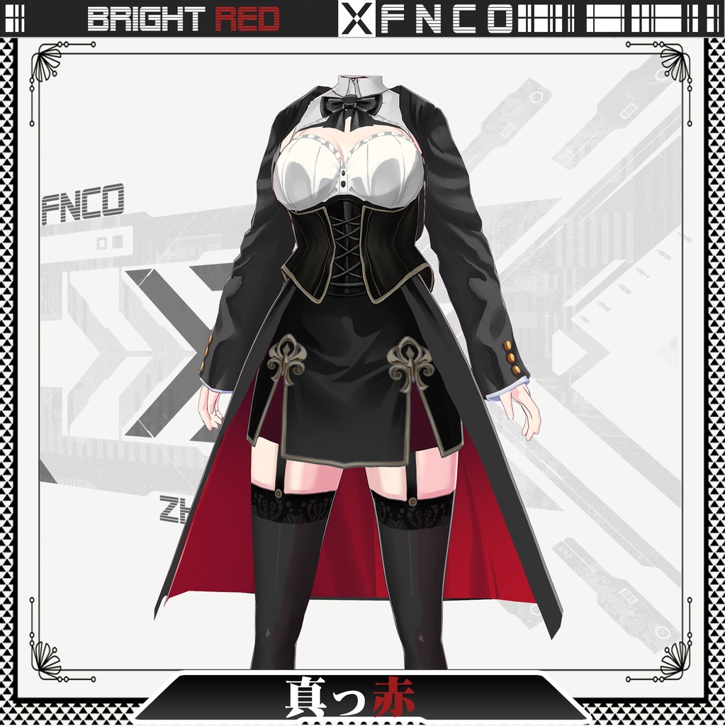 Vroid - 真っ赤/職業服/bright red