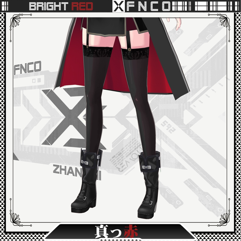 Vroid - 真っ赤/職業服/bright red