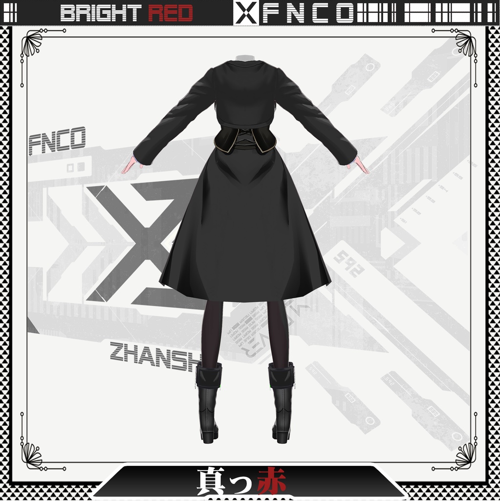Vroid - 真っ赤/職業服/bright red