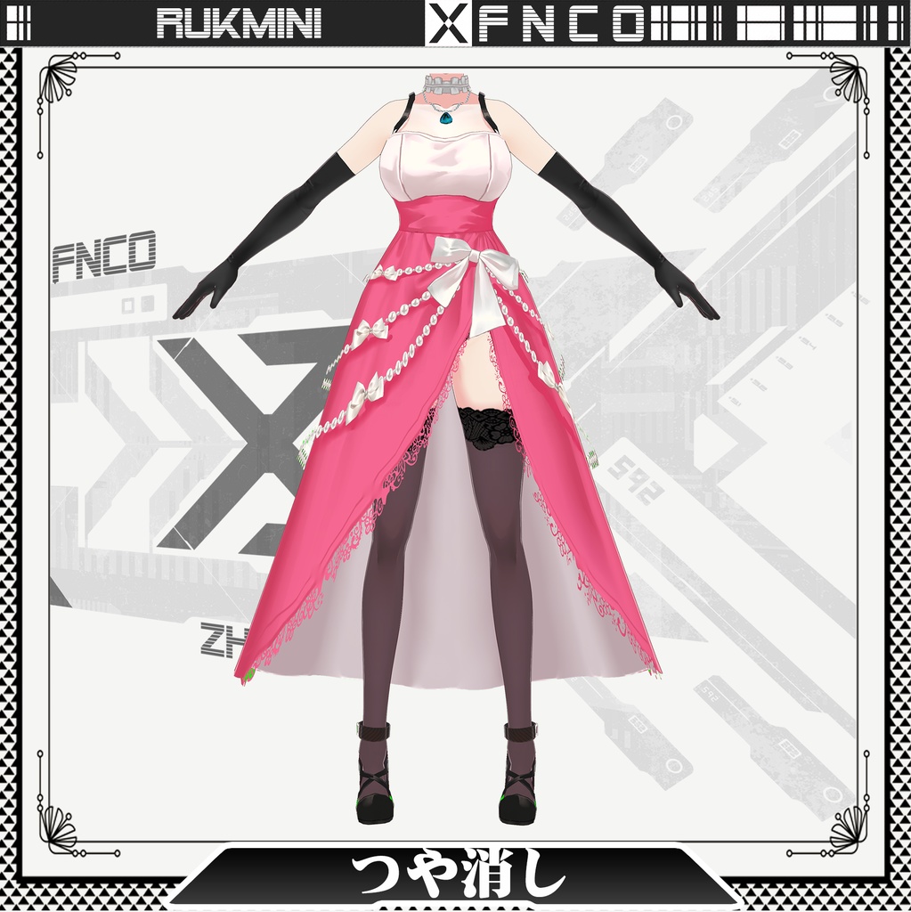 Vroid - つや消し/ドレス/Rukmini