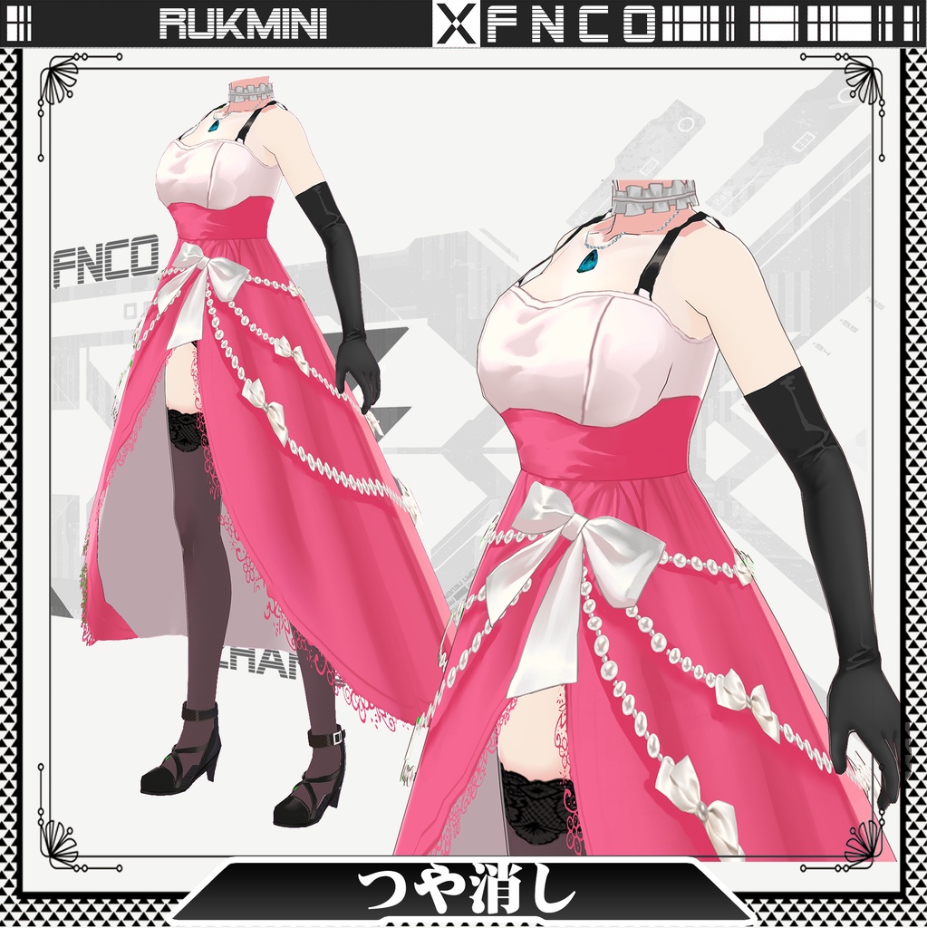 Vroid - つや消し/ドレス/Rukmini