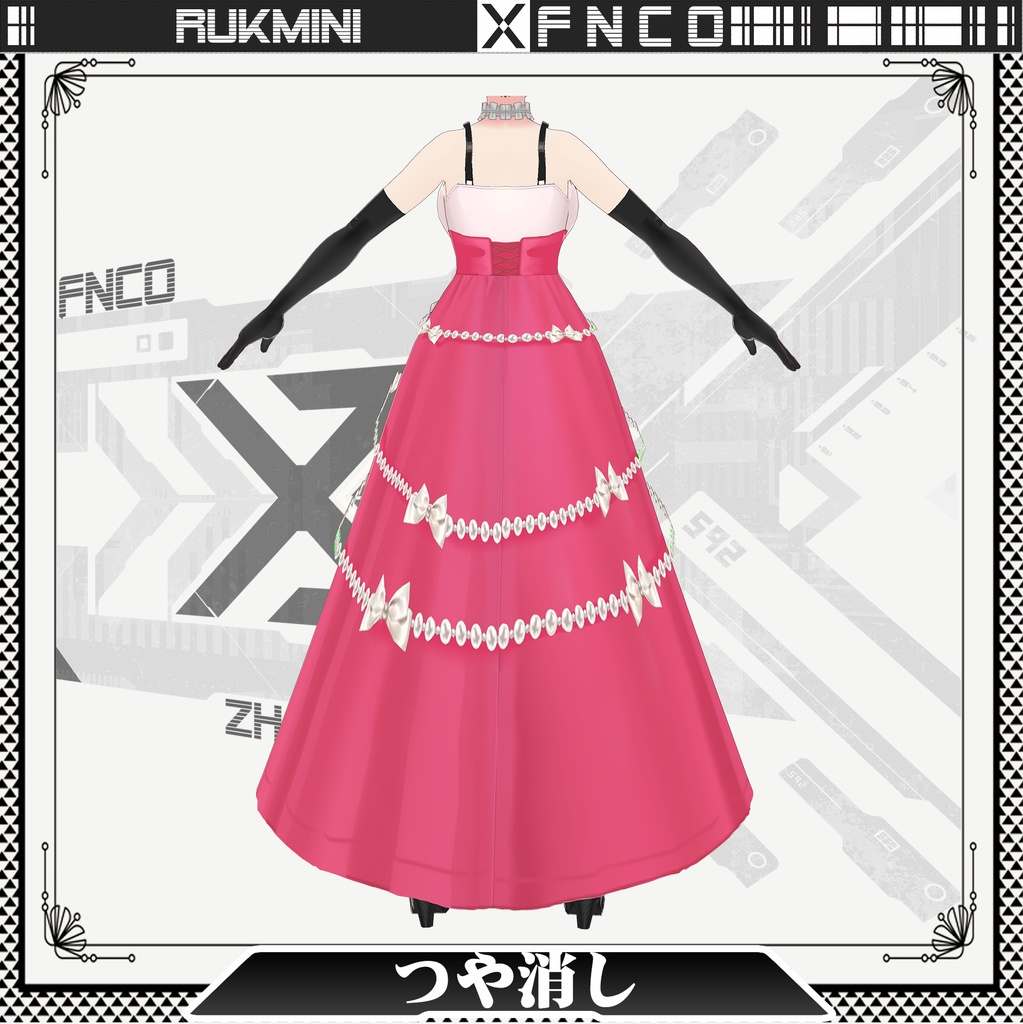 Vroid - つや消し/ドレス/Rukmini