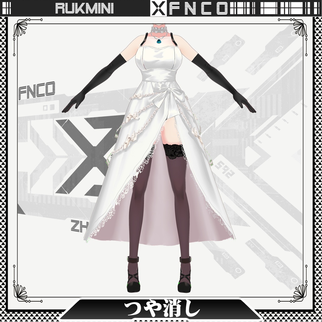 Vroid - つや消し/ドレス/Rukmini