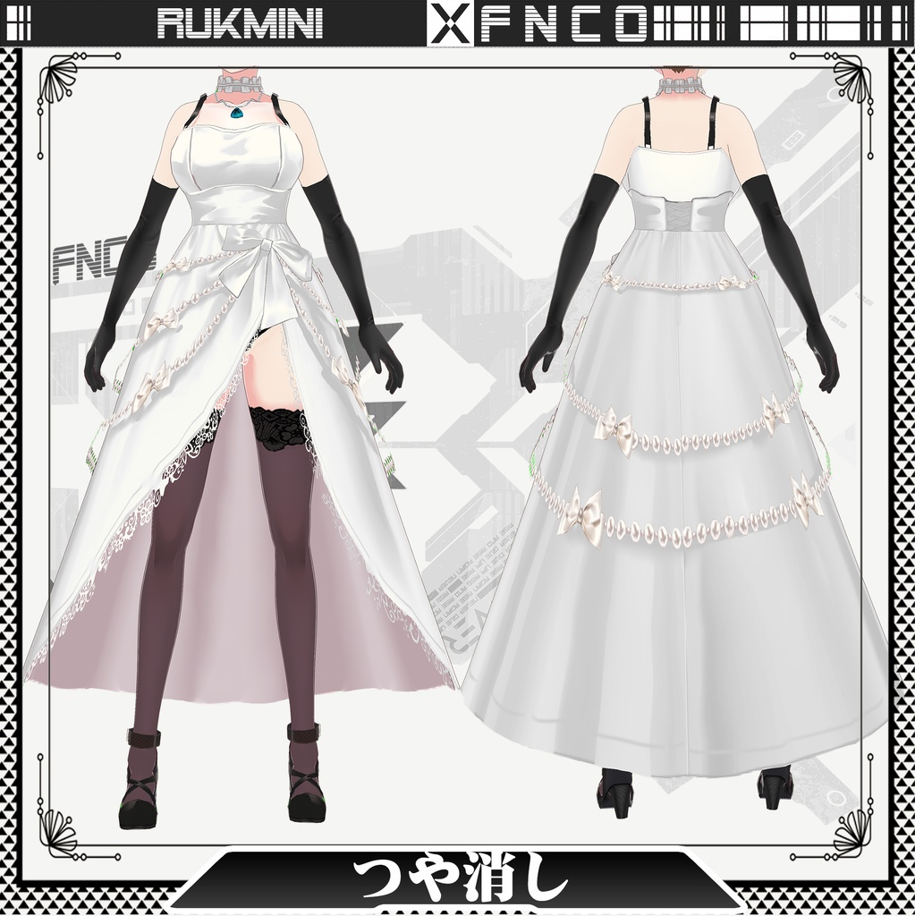 Vroid - つや消し/ドレス/Rukmini