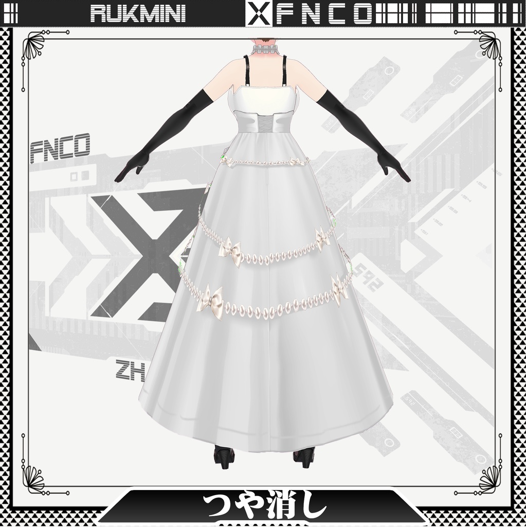 Vroid - つや消し/ドレス/Rukmini