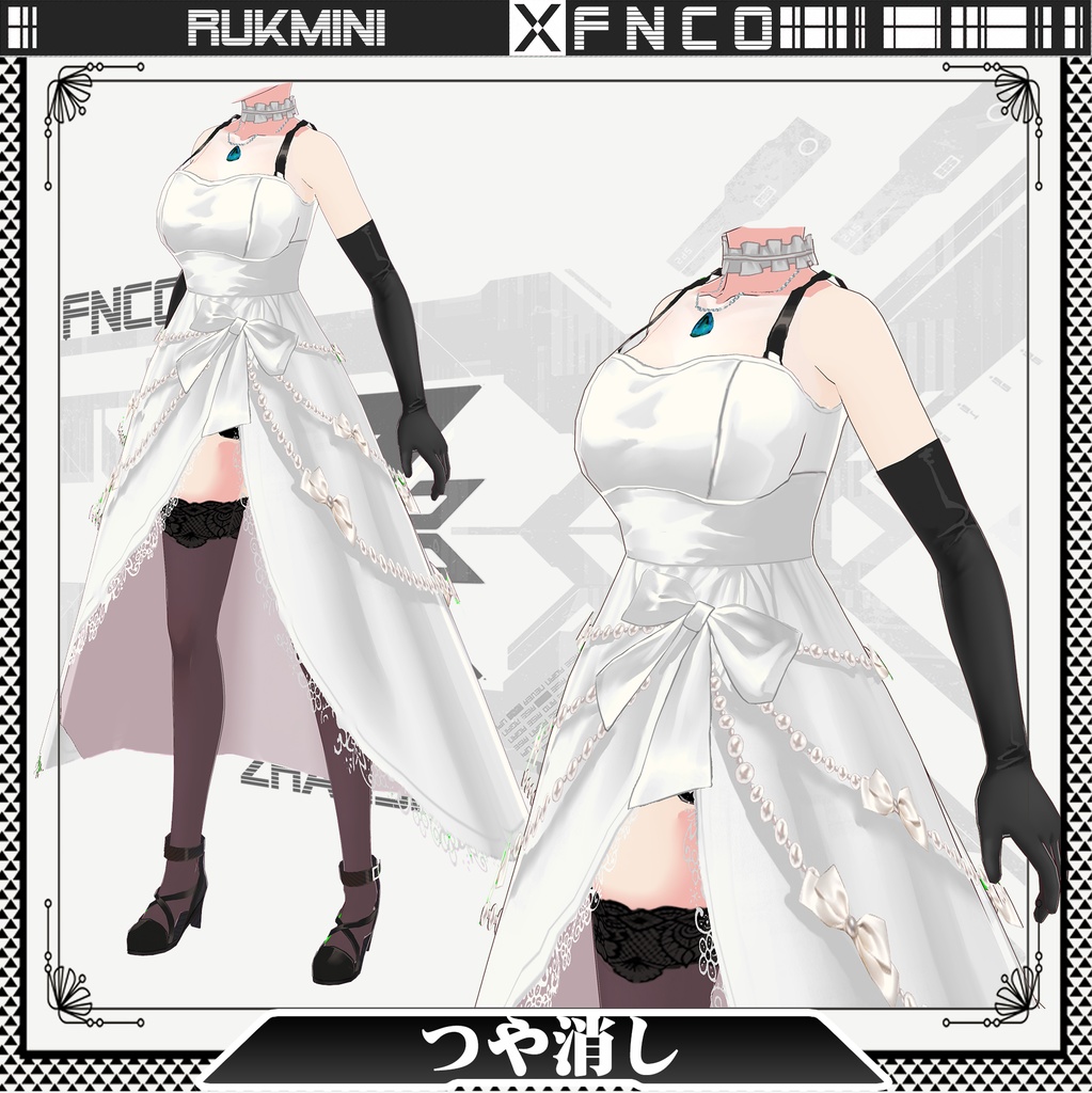 Vroid - つや消し/ドレス/Rukmini