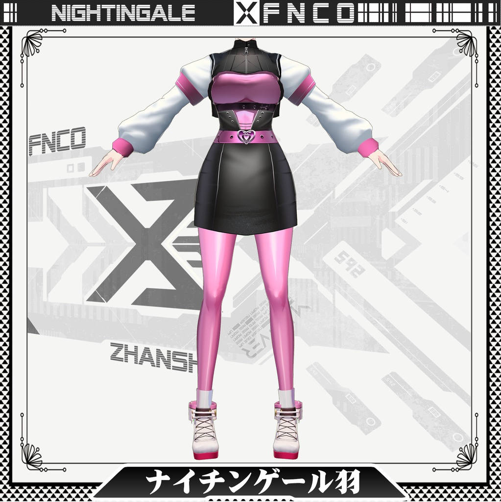 Vroid - ナイチンゲール羽/職業服/nightingale