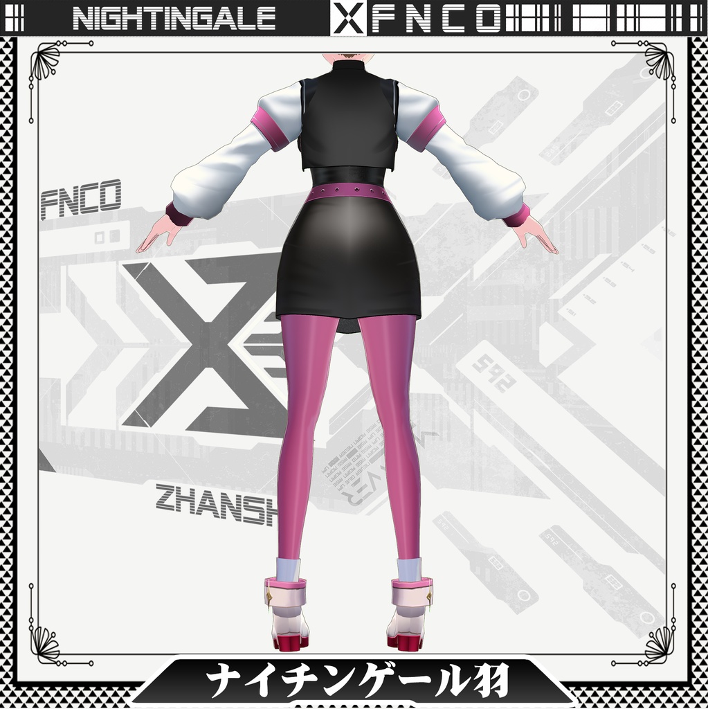 Vroid - ナイチンゲール羽/職業服/nightingale