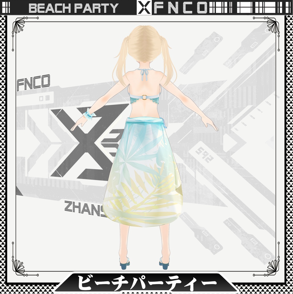 Vroid - ビーチパーティー/水着/beach party