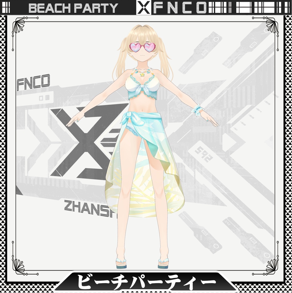 Vroid - ビーチパーティー/水着/beach party