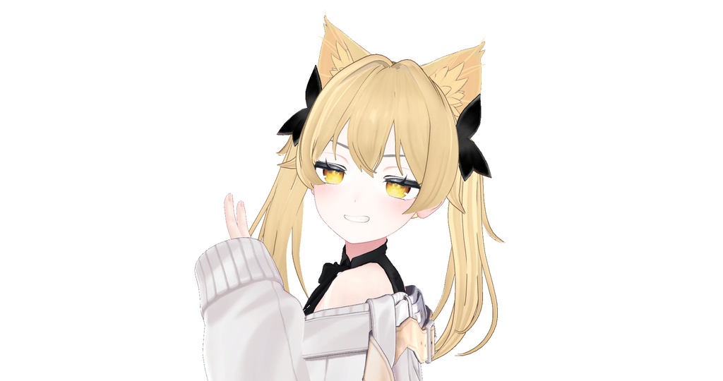 【VRC想定】Golden Twintail hair
