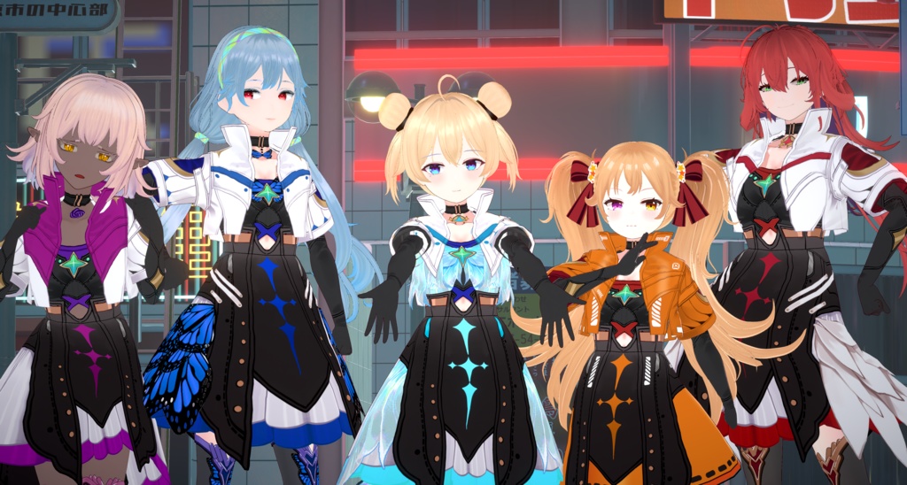 Vroid - 星空の少女/職業服/Starry Sky Girl