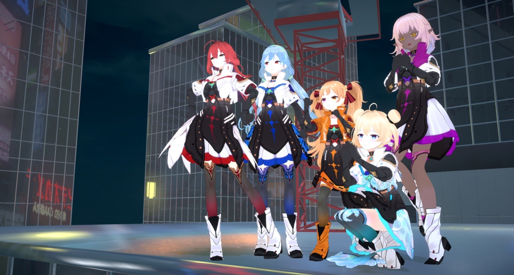 Vroid - 星空の少女/職業服/Starry Sky Girl