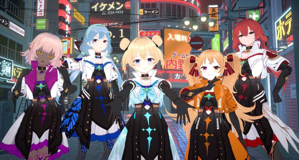 Vroid - 星空の少女/職業服/Starry Sky Girl