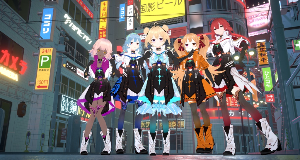 Vroid - 星空の少女/職業服/Starry Sky Girl