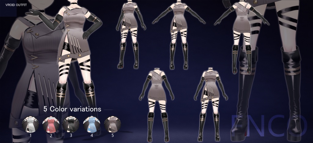 Vroid -デート服/职业服-5色/Date attire